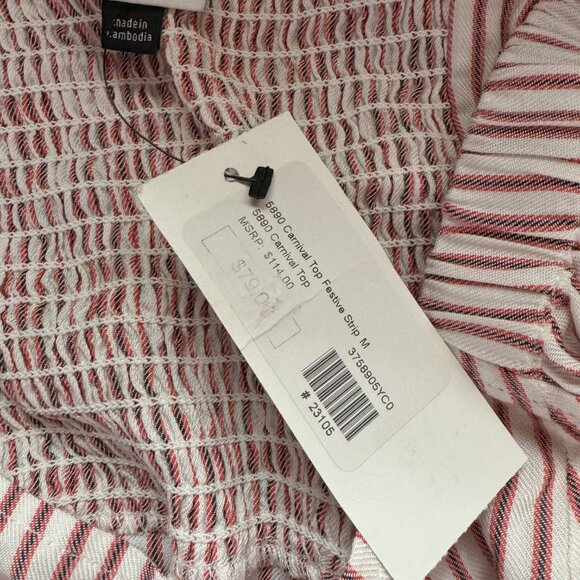 Cabi Carnival Top with Festive Stripes - Picture 2 of 5